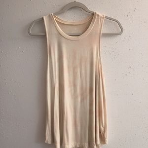 Pink and white flowy soft muscle tank